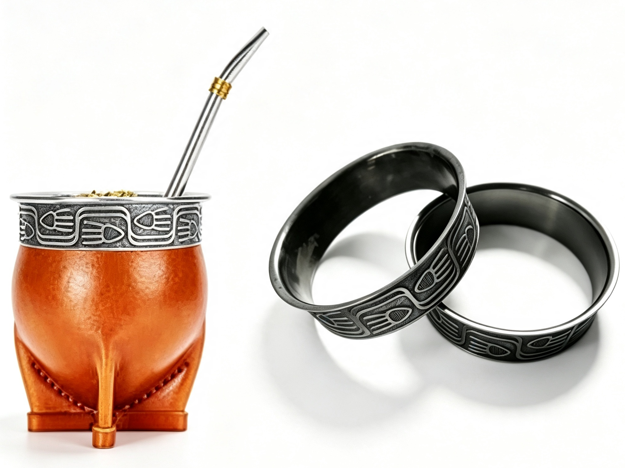 Yerba Mate Cup Embossed Decorative Ring
